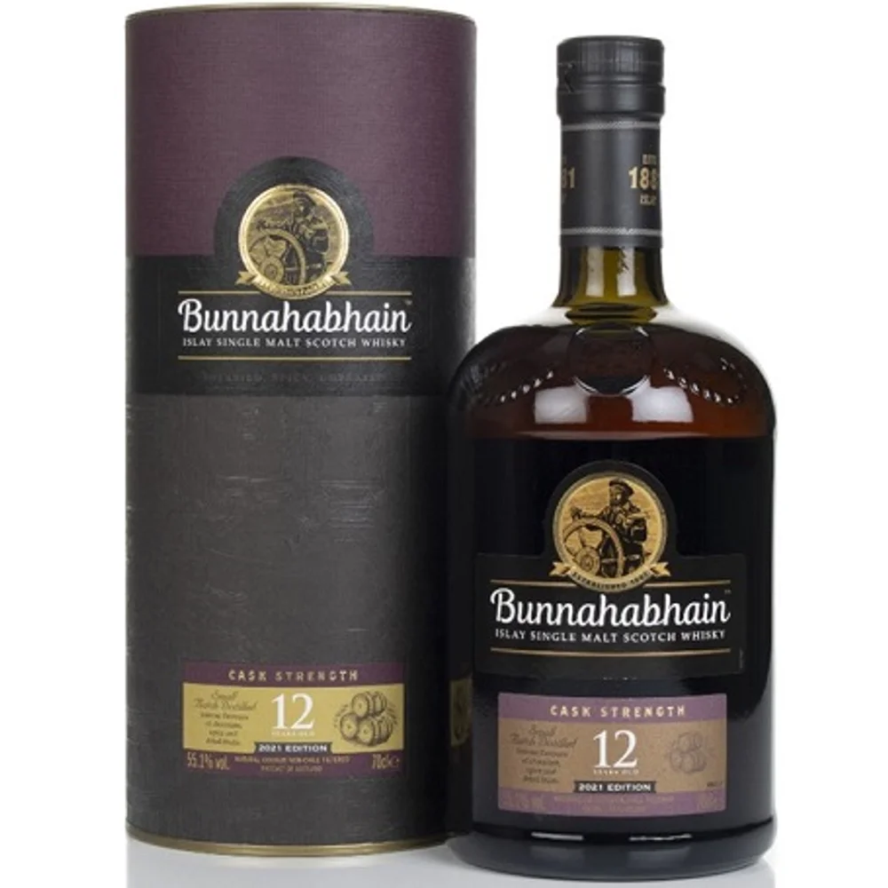 Botella de Bunnahabhain 12 Cask Strength 2021