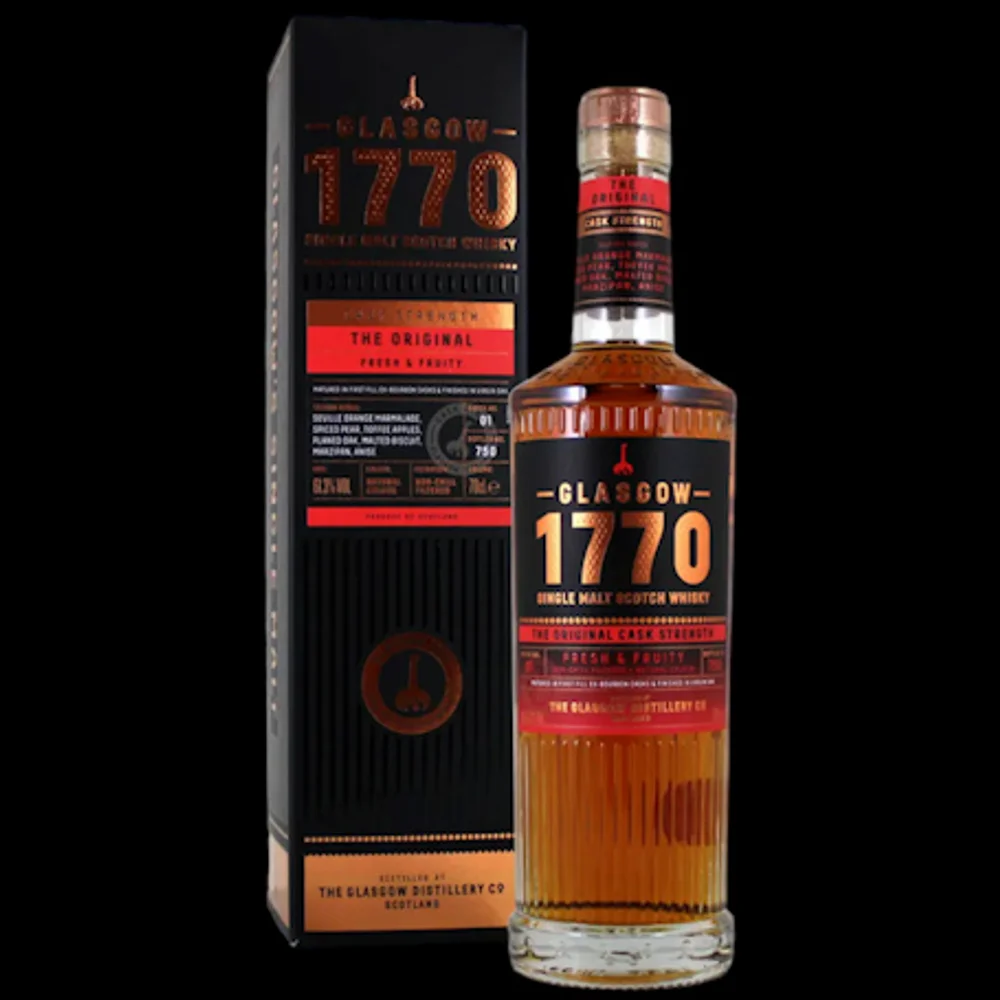 Botella de Glasgow 1770 Cask Strength Batch 1