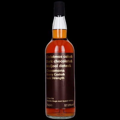 Christmas Cake Dark Chocolate Medjool Dates Cinnamon Sherry Cask 12 Cask Strenght