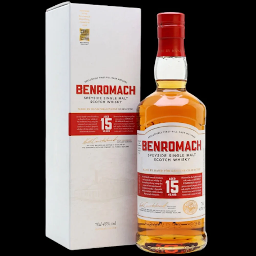 Botella de Benromach 15