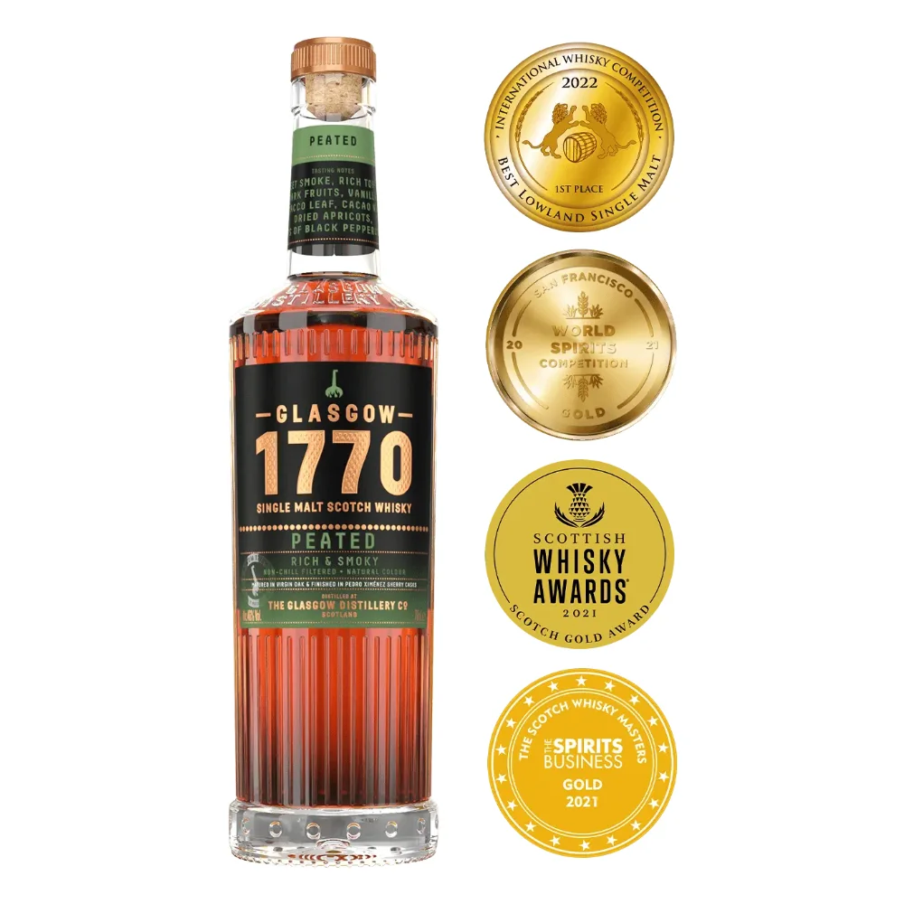 Botella de Glasgow 1770 Peated