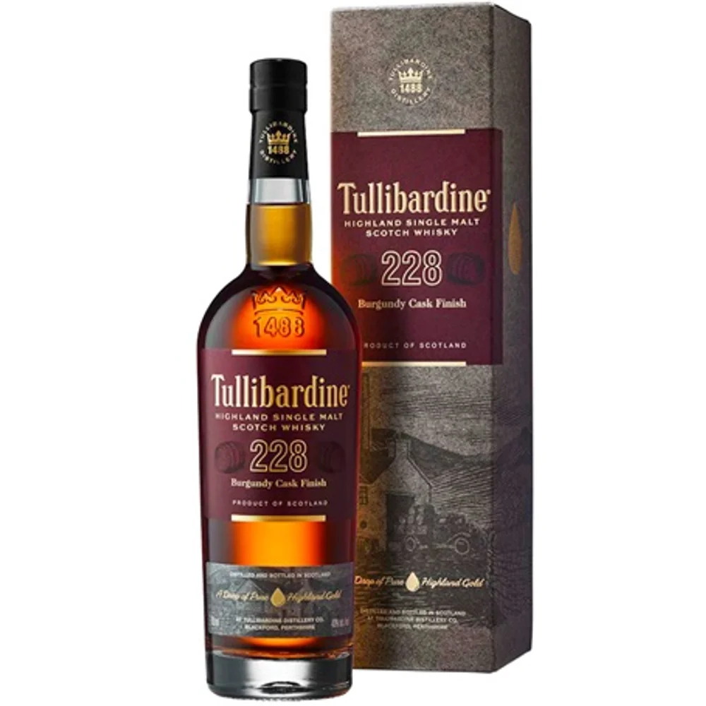 Botella de Tullibardine 228 Burgundy Cask Finish