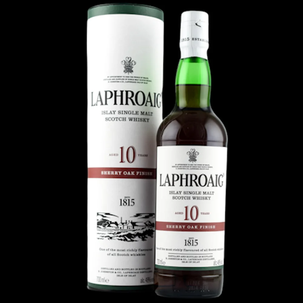 Botella de Laphroaig 10 Sherry Oak Finish