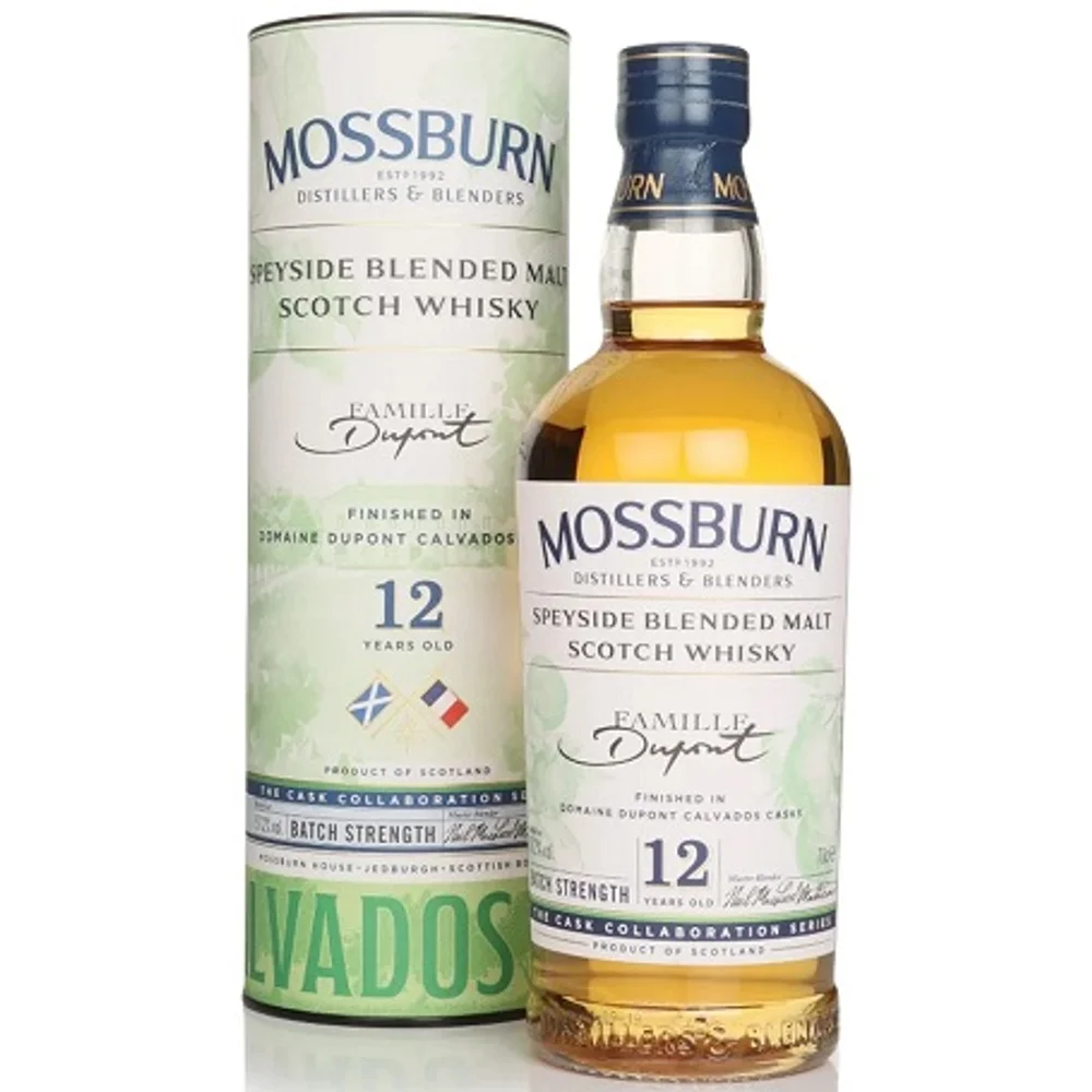 Botella de Mossburn 12 Domaine Dupont Calvados Cask Finish - the Cask Collaboration Series