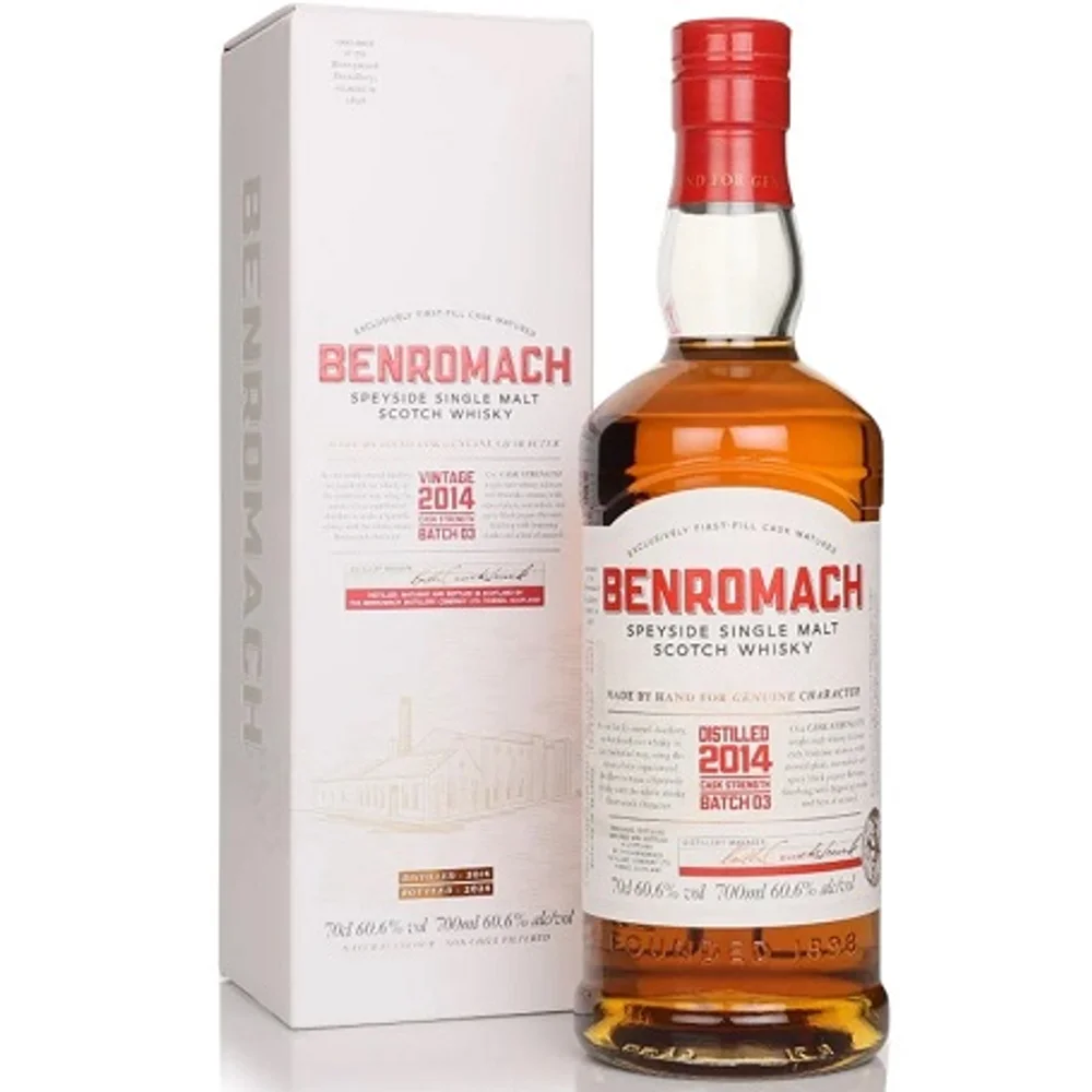 Botella de Benromach Cask Strength Vintage 2014 (Bottled 2024) - Batch 03