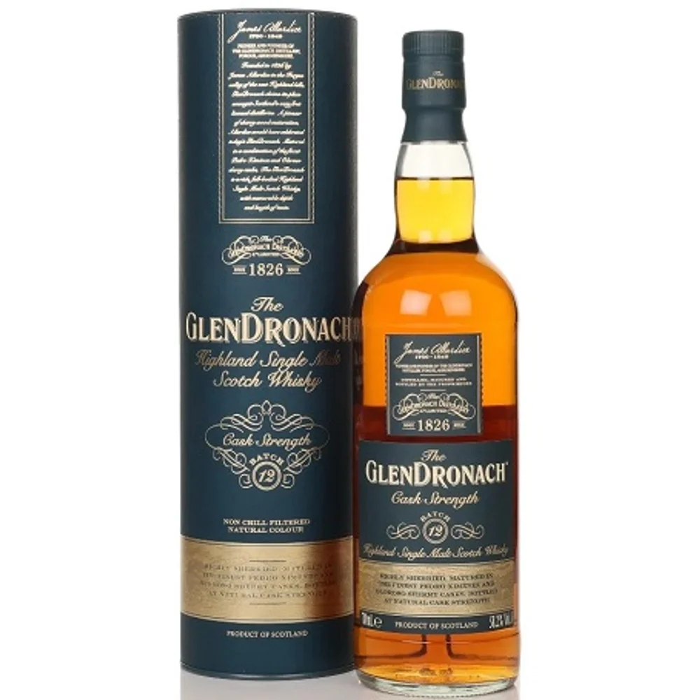 Botella de The Glendronach Cask Strength Batch 12