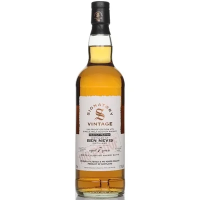 Ben Nevis Heavily Peated 7 2019 - 100 Proof Edition #75 (Signatory)