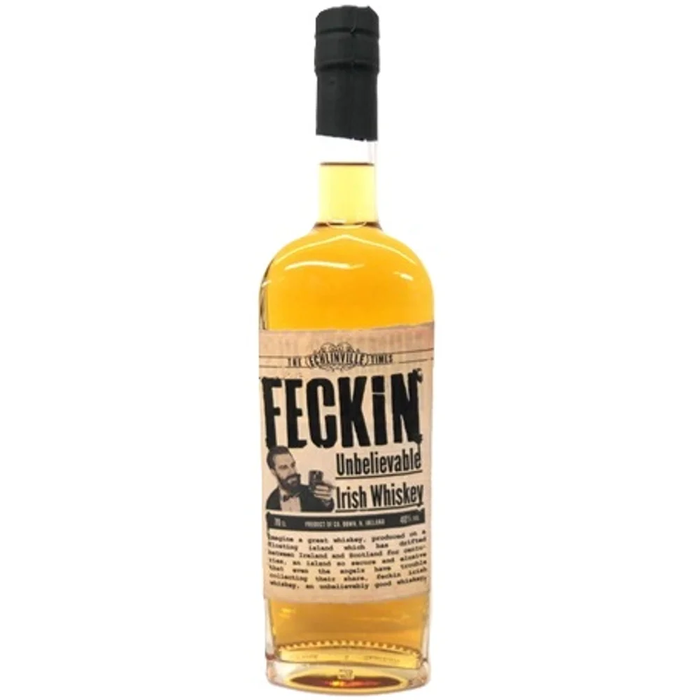Botella de Feckin Irish Whiskey