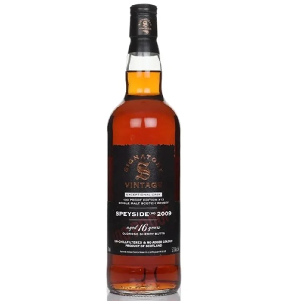Botella de Speyside (M) 16 2009 Exceptional Cask - 100 Proof Edition #15 (Signatory)