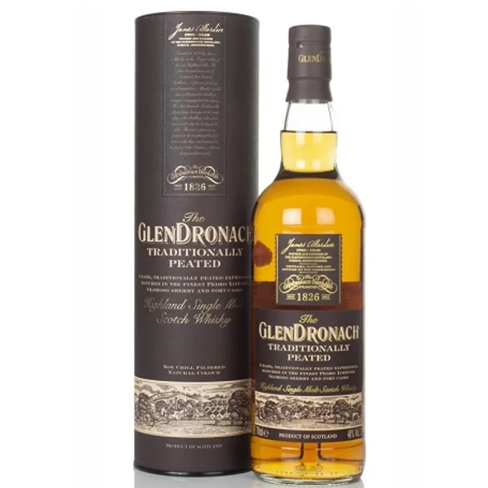 Botella de The Glendronach Traditionally Peated