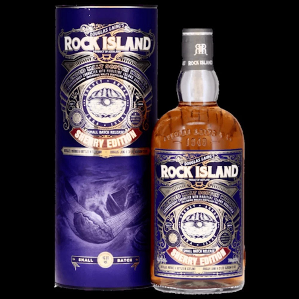 Botella de Rock Island Sherry Edition