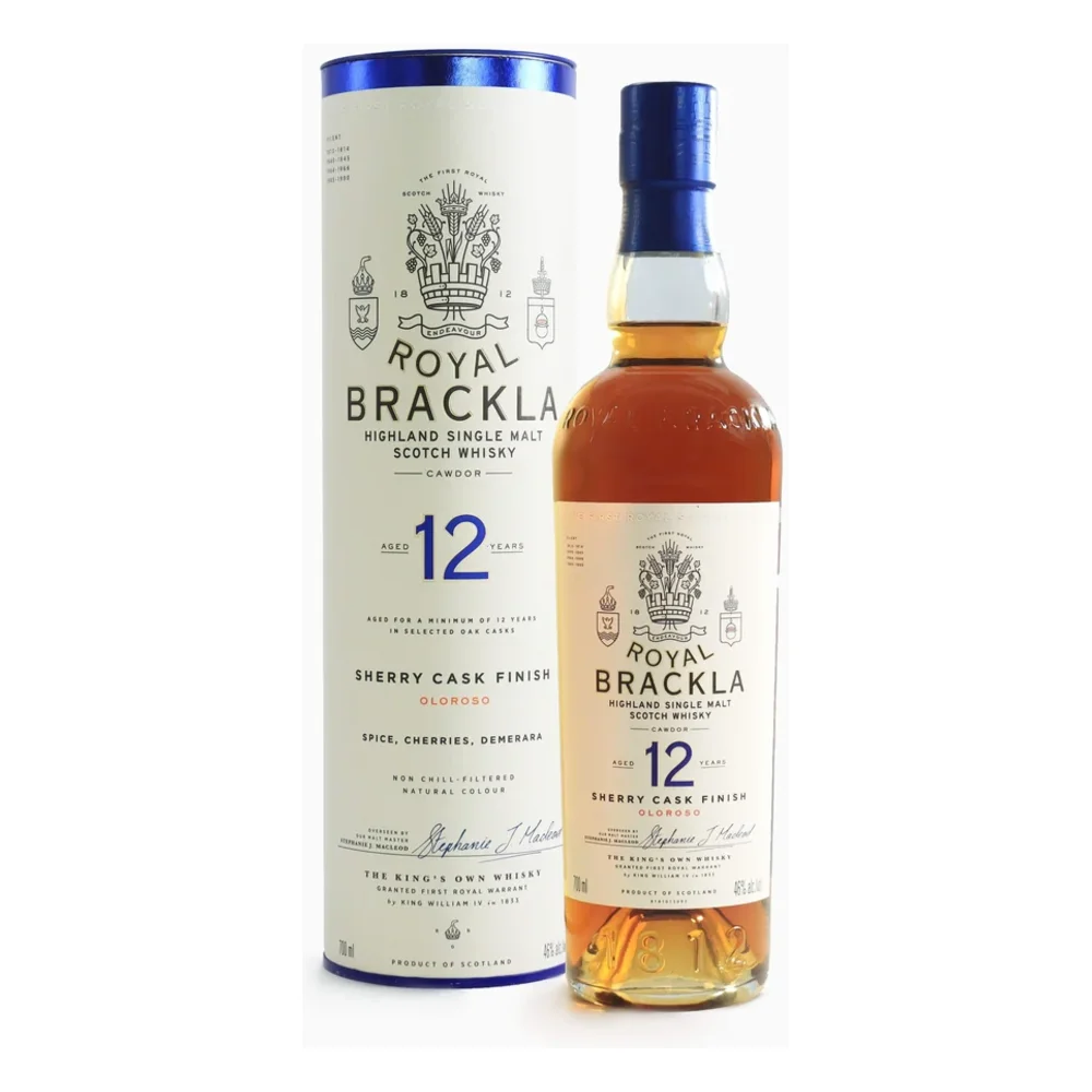 Botella de Royal Brackla 12 Oloroso Sherry Cask Finish