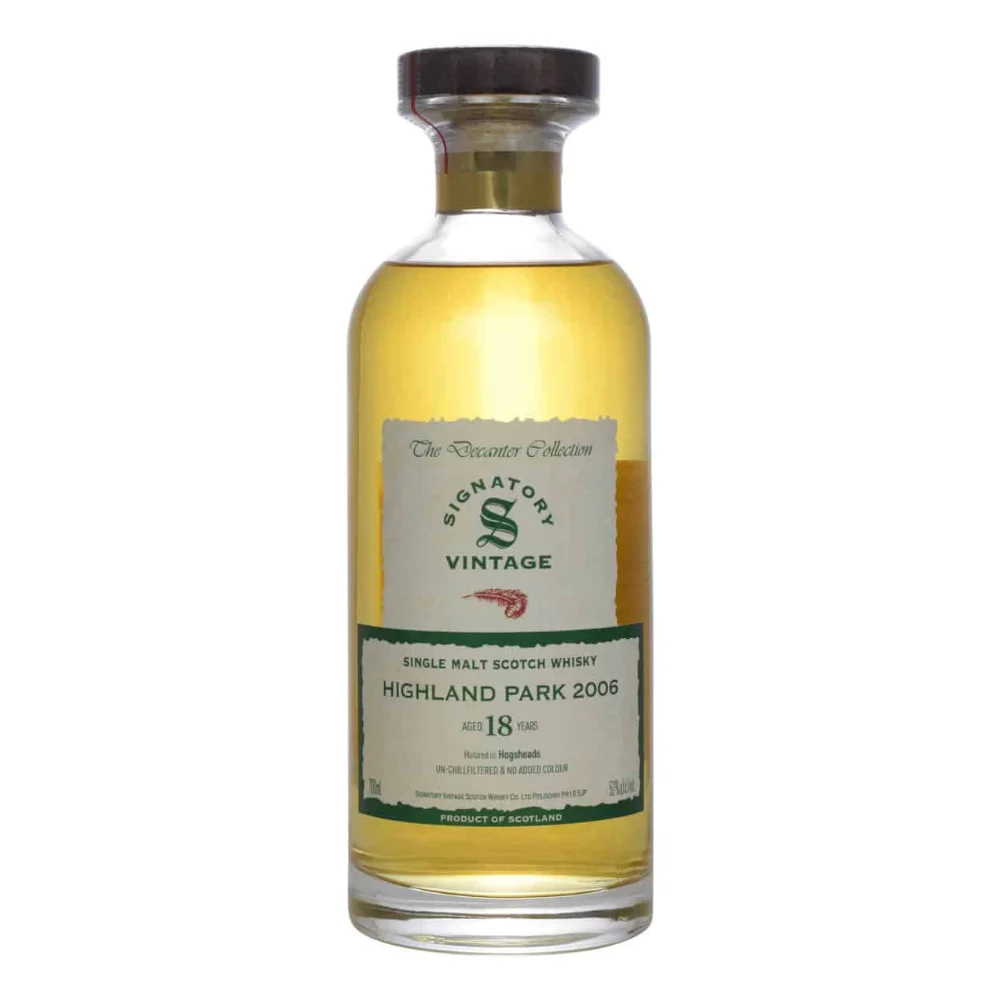 Botella de Highland Park 18 the Decanter Collection Ibisco 2006